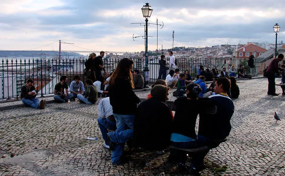 Las 7 colinas y miradores de Lisboa 4 Santa Catarina mira al Tajo