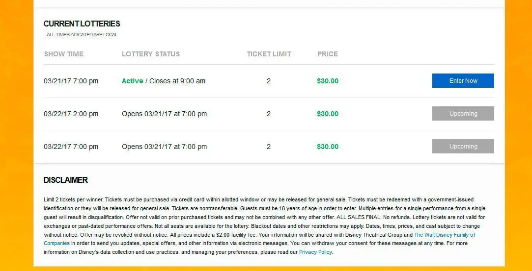 Cómo ir a un musical de Broadway por sólo 30 dólares 3 En Broadway Lottery ha descuentos para entradas a musicales