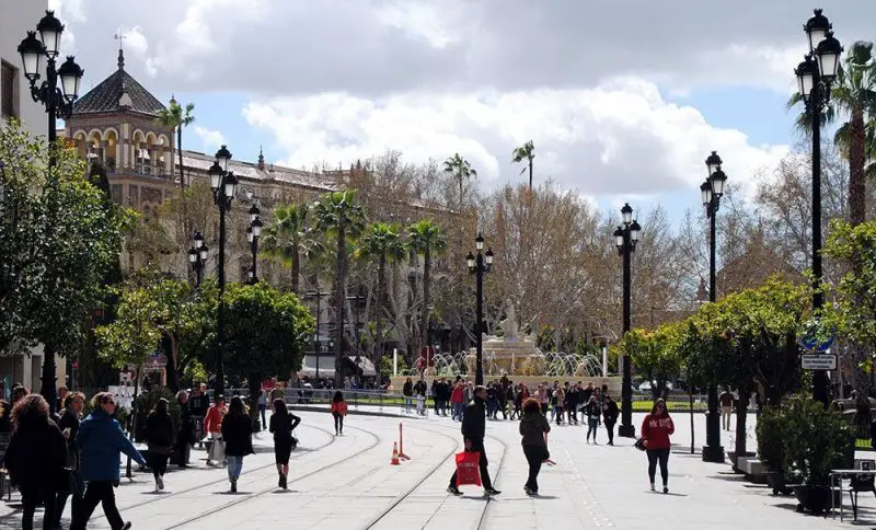 Avenida Constitución en Sevilla