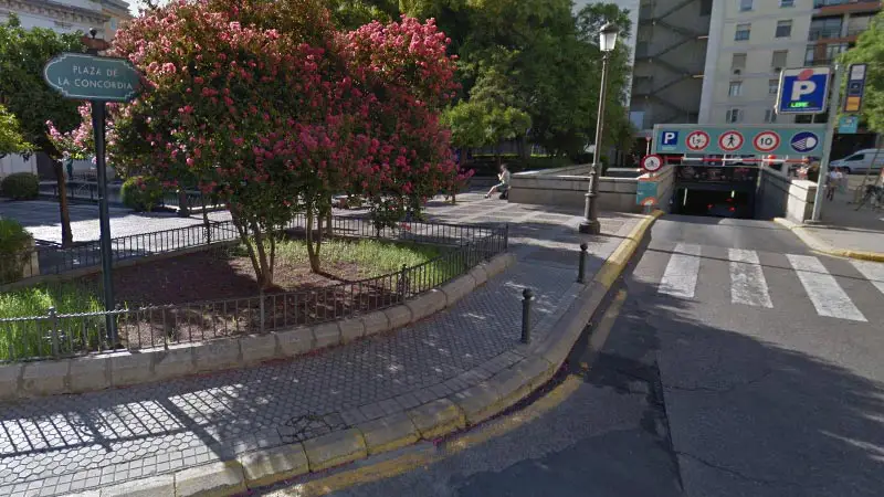Dónde aparcar gratis en Sevilla 3 Entrada al parking SABA Concordia de Sevilla