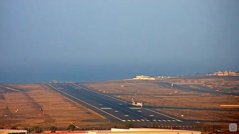 Cámara en directo retransmite el aeropuerto de Lanzarote