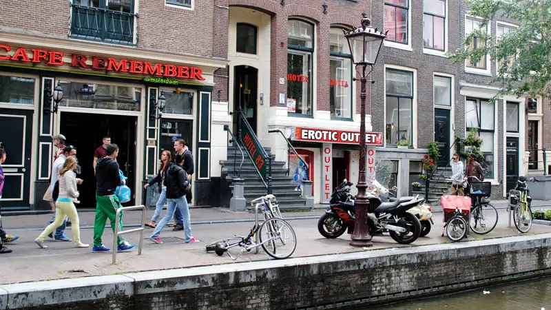 Comercios del barrio rojo de Ámsterdam