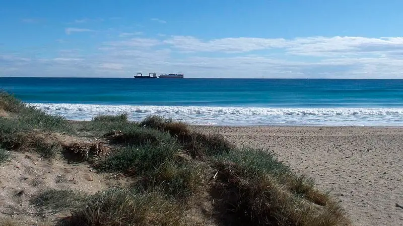 Vista de la playa de El Saler en Valencia